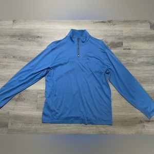 Tommy Bahama 1/4 Zip Sweater Pullover Long Sleeve Large Blue Cotton Men’s